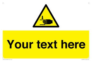 Custom warning crushing of hands